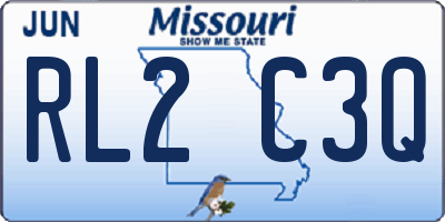 MO license plate RL2C3Q