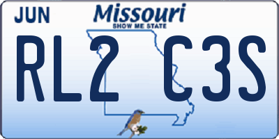 MO license plate RL2C3S