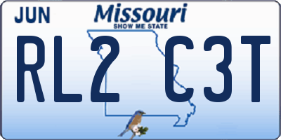 MO license plate RL2C3T