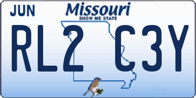 MO license plate RL2C3Y