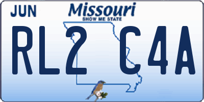 MO license plate RL2C4A