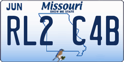 MO license plate RL2C4B