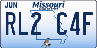 MO license plate RL2C4F