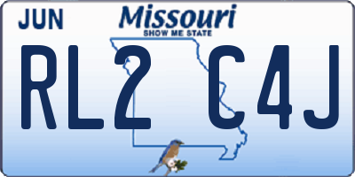 MO license plate RL2C4J