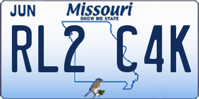MO license plate RL2C4K