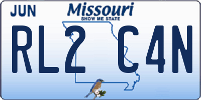 MO license plate RL2C4N