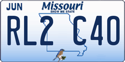 MO license plate RL2C4O