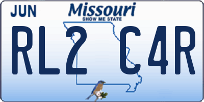 MO license plate RL2C4R