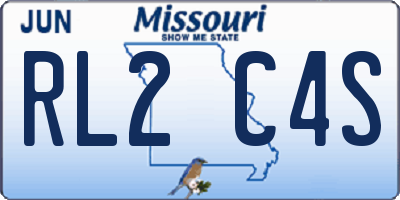 MO license plate RL2C4S