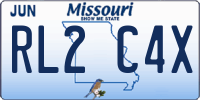 MO license plate RL2C4X
