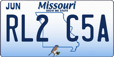 MO license plate RL2C5A