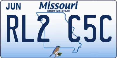 MO license plate RL2C5C