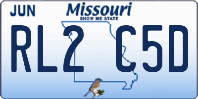 MO license plate RL2C5D