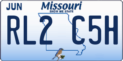 MO license plate RL2C5H