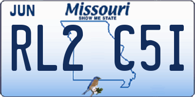 MO license plate RL2C5I