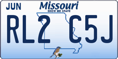 MO license plate RL2C5J