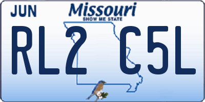 MO license plate RL2C5L