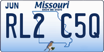 MO license plate RL2C5Q