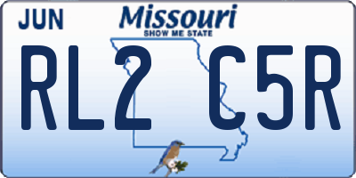 MO license plate RL2C5R