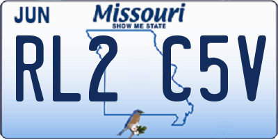 MO license plate RL2C5V