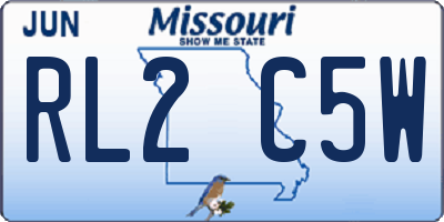 MO license plate RL2C5W