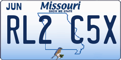 MO license plate RL2C5X