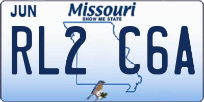 MO license plate RL2C6A