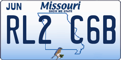 MO license plate RL2C6B