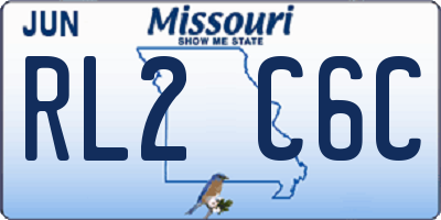 MO license plate RL2C6C