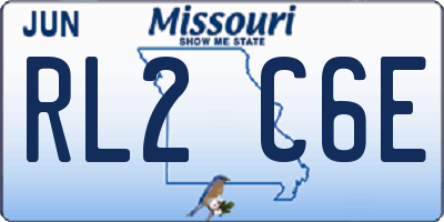 MO license plate RL2C6E