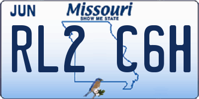 MO license plate RL2C6H