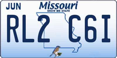 MO license plate RL2C6I