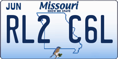 MO license plate RL2C6L
