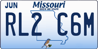 MO license plate RL2C6M