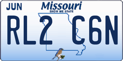 MO license plate RL2C6N