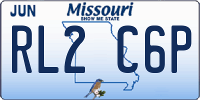 MO license plate RL2C6P