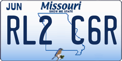 MO license plate RL2C6R