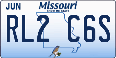 MO license plate RL2C6S
