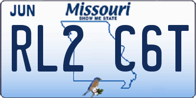 MO license plate RL2C6T