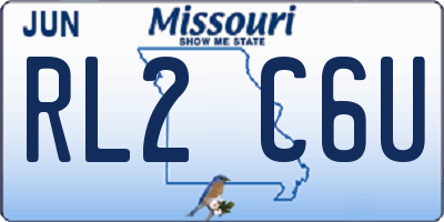 MO license plate RL2C6U