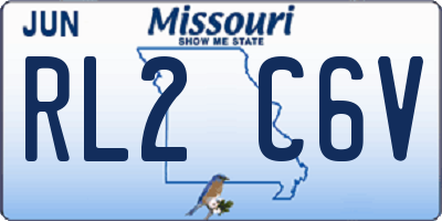 MO license plate RL2C6V