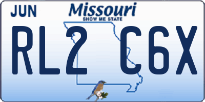 MO license plate RL2C6X