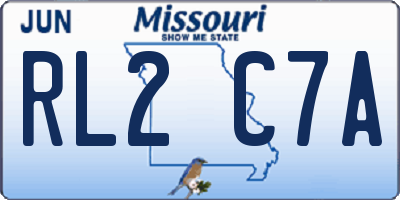 MO license plate RL2C7A