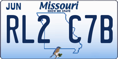 MO license plate RL2C7B