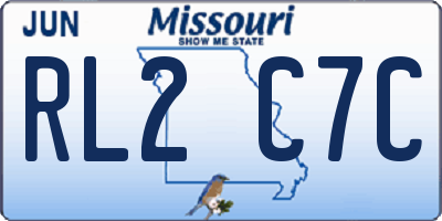 MO license plate RL2C7C