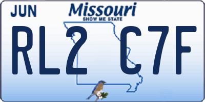 MO license plate RL2C7F