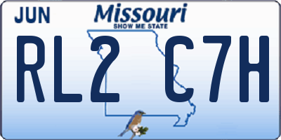 MO license plate RL2C7H