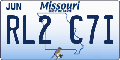 MO license plate RL2C7I