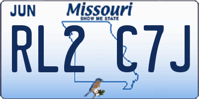 MO license plate RL2C7J