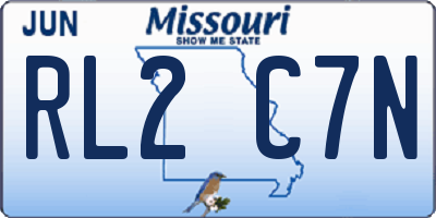 MO license plate RL2C7N